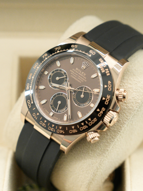 Rolex Daytona Rose Gold Chocolate Dial Oysterflex - Image 2