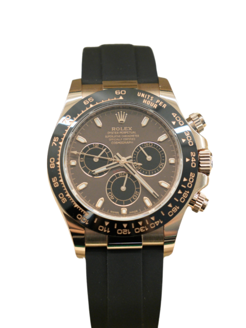 Rolex Daytona Rose Gold Chocolate Dial Oysterflex