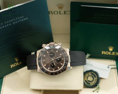 Rolex Daytona Rose Gold Chocolate Dial Oysterflex - Image 11